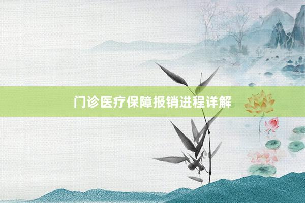门诊医疗保障报销进程详解