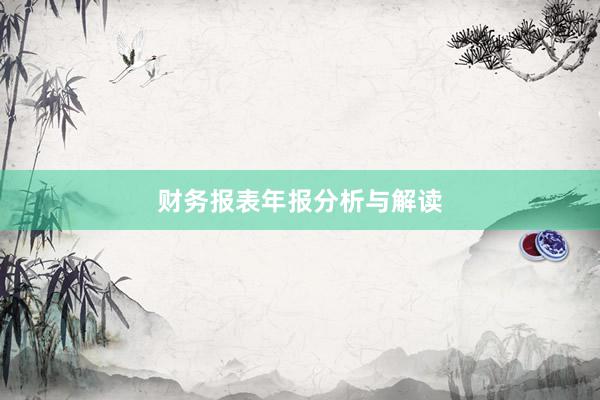 财务报表年报分析与解读
